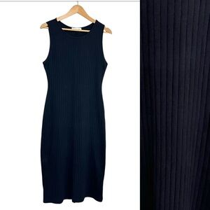 Pepper & Zoe Ribbed Fitted Midi Dress